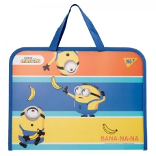Папка-портфель на блискавці А4+ "Yes" /492172/ "Minions" з ткан. ручк. (1/12/48)