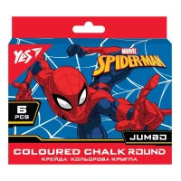Мел цветной 6 шт. JUMBO "Yes" /400464/ "Marvel.Spiderman" (1/12/72)