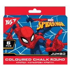 Крейда кольорова 6 шт. JUMBO "Yes" /400464/ "Marvel.Spiderman" (1/12/72)
