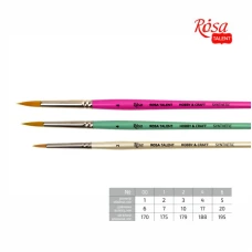 Пензлик синтетика кругла для декору "ROSA TALENT" HOBBY & CRAFT, 1, к.р. (1/12)