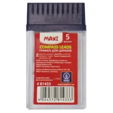 Грифель для циркуля "MAXI" /MX81433/ у футлярі (5 шт) (50/1600) Грифель для циркуля "MAXI" /MX81433/ у футлярі (5 шт) (50/1600)
