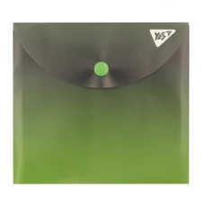 Папка-конверт на кнопці B6 "Yes" /492300/ "Fusion", сіро-зелена (10/200)