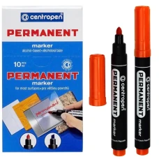 Маркер "Centropen" /8566/06/ перманентний КРУГЛИЙ, помаранчевий (10/200)