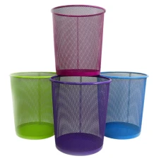 Кошик для паперу круглий "JO" /3692IMG/ "Сітка" D23-D19*27см, метал, mix (1/24)