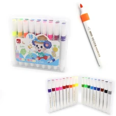 Фломастери "JO" /258-18/ "Mouse" 18кол.  трикутн. корп. 125мм, plastіc box (1/24)