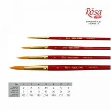 Кисточка синтетика круглая "ROSA START" /0193/ №6, к.р. (12)