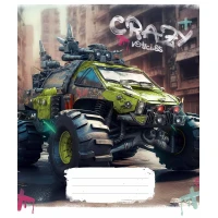 Тетрадь уч. "Школярик" 36л.# /3283K/ "Monster trucks" ВД-лак (мальчик) (20/120)