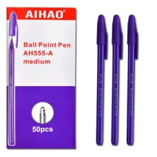 Ручка кулькова "AIHAO" /CS-555/ 0,5мм, Фіолетова (50/2800)