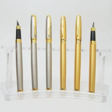 Ручка перо "Baixin" /FP801G/ золото+матові  (12)