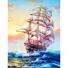 Алмазна мозаїка "Go to art" /187018/ "Під вітрилами" 30*40см на підрамнику