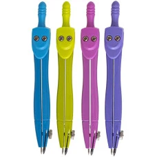 Циркуль "Барвінок" /9-604/ металевий 11,5см, з грифелем, в PVC чохлі, мікс (24/96/384)