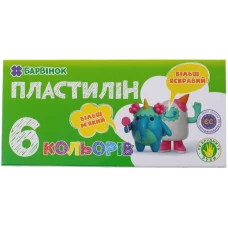 Пластилін "Барвінок" 6кол. /6-430/ 120гр (1/20/80) Пластилін "Барвінок" 6кол. /6-430/ 120гр (1/20/80)