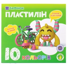 Пластилін "Барвінок" 10кол. /6-432/ 200гр (1/20/60) Пластилін "Барвінок" 10кол. /6-432/ 200гр (1/20/60)