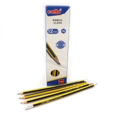 Олівець ч/г "CELLO" /CL006/ HB з ластиком, гнучкий (12)