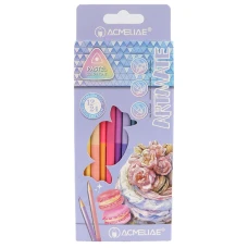Олівці кольорові "Acmeliae" 24 кол./12шт. /43187/ ДВОСТОРОННІ трикутні пастель (1/12)