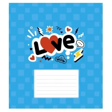 Зошит уч. "Star" 12арк.== /3364L/ "Love" виб.УФ-лак (дівчинка) (30/360)