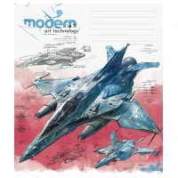 Зошит уч. "Школярик" 24арк.== /3442L/ "Modern Art, Technology" ВД-лак (хлопчик) (25/200)