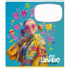 Зошит уч. "Школярик" 24арк.== /3455L/ "Be unique " виб.УФ-лак (дівчинка) (25/200)