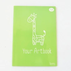 Скетчбук A5/40 "4PROFI" /902729/ ЧИСТІ "Spoony" giraffe, кол.вн/бл, термокл, глян/лам, 70г