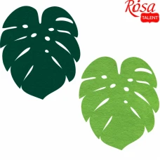 Заготовка "Rosa Talent" /29063/115/ „Листя Монстери“ 9*8см, 6шт