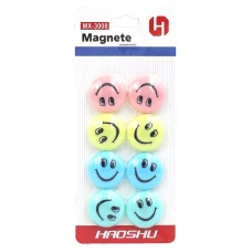 Магніти "JO" /MX-3008/ "Смайл" 3см, 8шт., блістер (1/400)