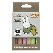 Крейда кольорова 12 шт. "YES" /400564/ "Miffy" кругла (1/24) Крейда кольорова 12 шт. "YES" /400564/ "Miffy" кругла (1/24)