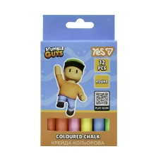 Крейда кольорова 12 шт. "YES" /400574/ "Stumble Guys", кругла (1/24)