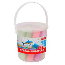 Крейда кольорова 12 шт. "1В" /400548/ JUMBO у відрі (1/24)