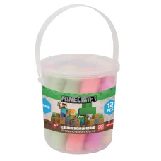 Крейда кольорова 12 шт. "YES" /400549/ "Minecraft",  JUMBO у відрі (1/24)