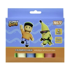 Крейда кольорова 6 шт. "YES" /400573/ "Stumble Guys" JUMBO (1/12/72)