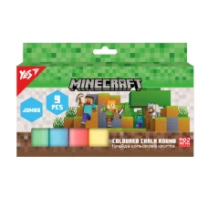 Крейда кольорова 9 шт. "YES" /400561/ "Minecraft" JUMBO (1/6/48)