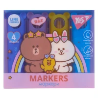Маркер текстовый "YES" /391105/ "Line Friends" в наборе, 4 шт. (1/24/192)