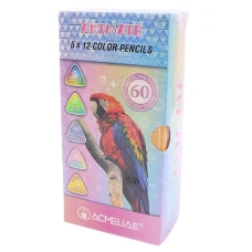 Олівці кольорові "Acmeliae" 60 кол. /43582/ трикутні , металік/классік/неон/пастель/тонкі, 5*12кол. (1/32)