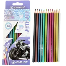 Олівці кольорові "Acmeliae" 12 кол. /43721/ трикутні металік (1/12)
