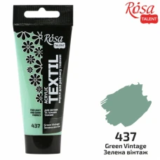 АКРИЛ для тканин "ROSA TALENT" /437/ Зелена вінтаж, 60мл (1/4)