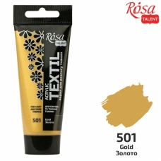 АКРИЛ для тканин "ROSA TALENT" /501/ Золото, 60мл (1/4)