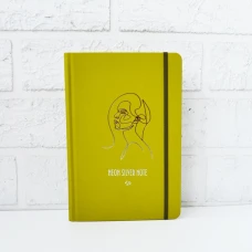 Блокнот A6/80 "4PROFI" /904495/ ## "Neon silver note" olive, інтегр.,тисн.фол., на гумці, 70г.