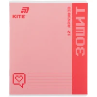 Зошит уч. "Kite" 12арк.# /K26-232/ софт тач + УФ лак об'ємний, KITE (25/600)