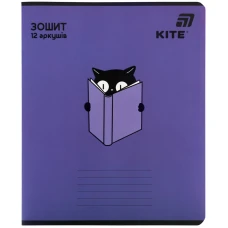 Тетрадь уч. "Kite" 12л.== /K26-234/ софт тач + УФ лак объемный, KITE (25/600)
