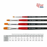 Пензлик синтетика плоска "ROSA" 101, №16, к.р.