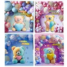 Фотоальбом 10*15см/ 40фото /9697/ "Мишка и шары" в коробке (1/72)