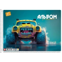Альбом для рисования "Школярик" А4/20л./PB-SC-020-8028/ спираль, 120г/м2, ВД-лак (9/90)