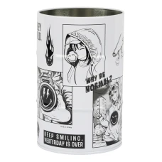 Стакан-підставка для ручок "YES" /470547/ Smiley World бочка, метал, великий (1/100)