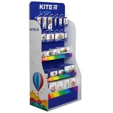 Дисплей для канцтоваров "Kite" /68535/ напольный картонный Classic, 156х76х40 см