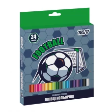 Олівці кольорові "Yes" 24 кол. /290785/ Football (1/6/120)