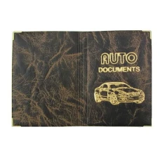 Обкладинка Документ водія "TASCOM" /44-Ав/ AUTO documents кож. зам Золото  (1/10)