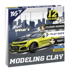 Пластилін 12 кол. 240г "Yes" /540672/ "Drift King" (1/20)