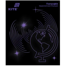 Зошит уч. "Kite" 48арк.# /K26-240-5/ ПРЕДМЕТКА софт тач+УФ, Lumen, географія (10/200)
