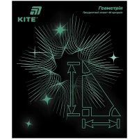 Зошит уч. "Kite" 48арк.# /K26-240-1/ ПРЕДМЕТКА софт тач+УФ, Lumen, геометрія (10/200)