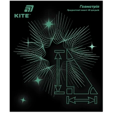 Зошит уч. "Kite" 48арк.# /K26-240-1/ ПРЕДМЕТКА софт тач+УФ, Lumen, геометрія (10/200)